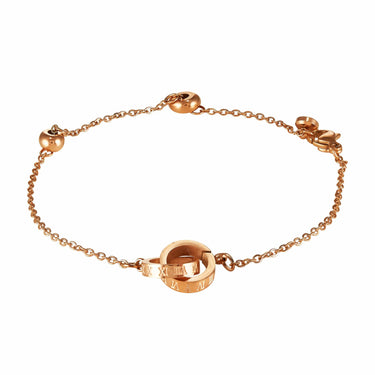 Bracelet with Joined Rings - Women's Bracelet - Rose Gold Bracelet Bracelet Brother & Sisters